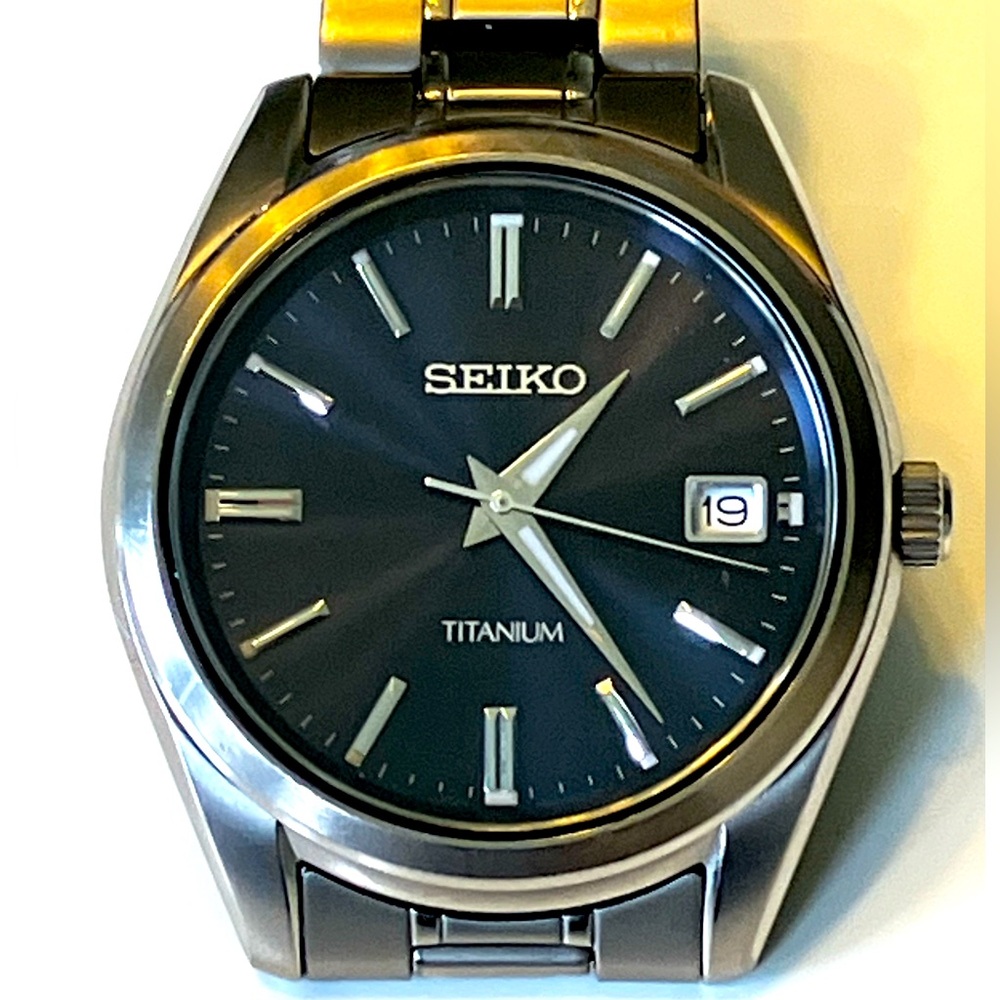 Seiko Men's Essential Titanium Watch-SUR375